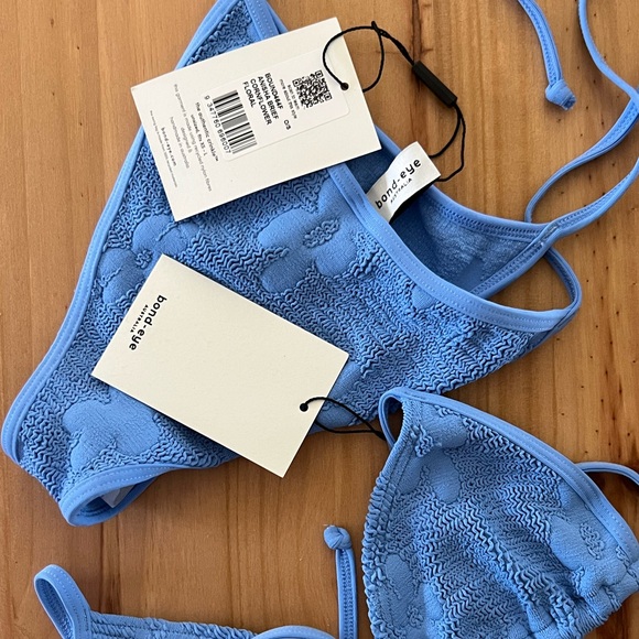 NWT bond-eye Cornflower Floral Textured Bikini Set - Picture 5 of 5